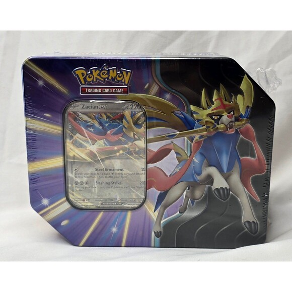 Pokemon Other - Pokémon TCG Slashing Legends Tin Box Zacian Promo New Sealed